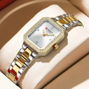 Curren 9102 CH For Women - Silver Gold White | Rovelle