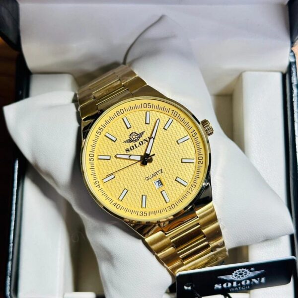 Soloni 1004M For Men - Gold With Premium Box | Rovelle