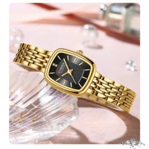 Curren 9093 For Women - Gold Black | Rovelle