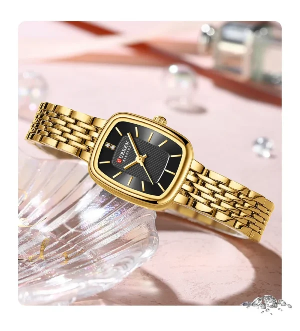 Curren 9093 For Women - Gold Black | Rovelle