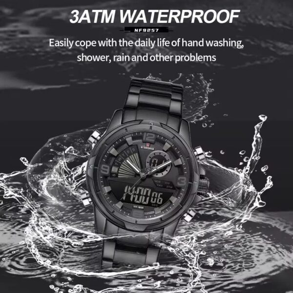 Naviforce 9257 For Men - Black | Rovelle