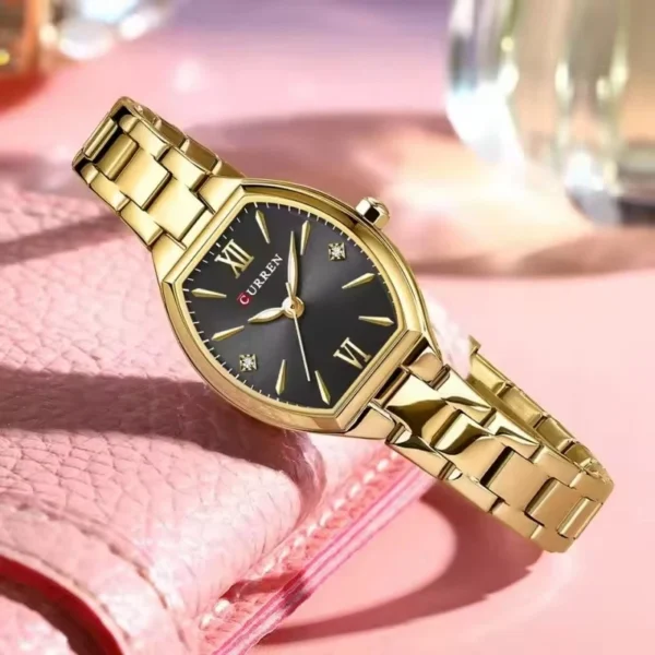 Curren 9112 Ladies Watch - Gold Black | Rovelle