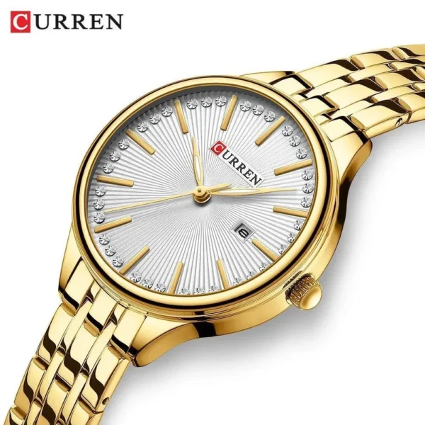 Curren 9099 For Women - Gold White | Rovelle
