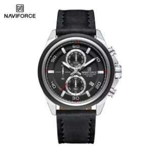 Naviforce 8075 For Men - Silver Black | Rovelle