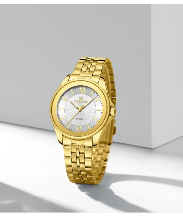 Naviforce 5067 For Women - Gold White | Rovelle