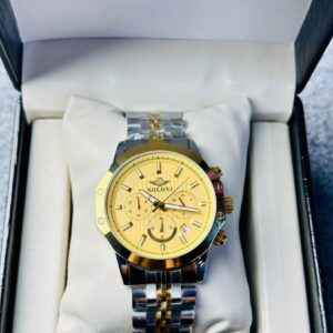 Soloni 3008 For Men - Silver Gold With Premium Box | Rovelle