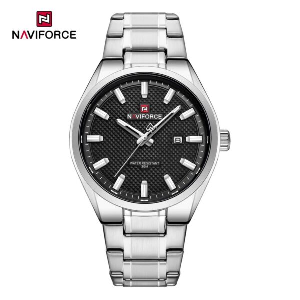 Naviforce 9284 CH For Men - Silver Black | Rovelle