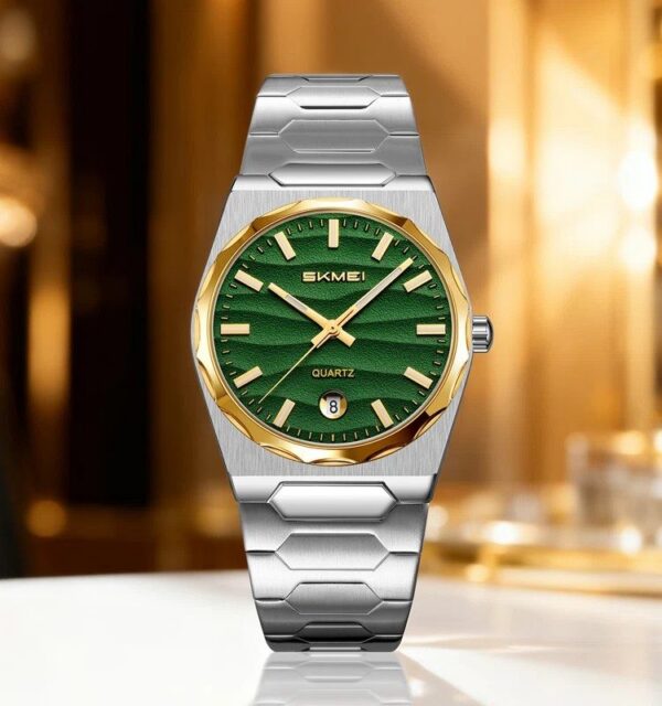 Skmei 9382 CH For Men - Silver Gold Green | Rovelle