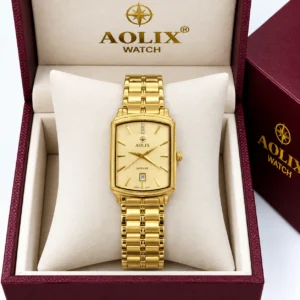 Aolix 9099 Men's Watch - Gold | Rovelle