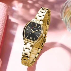 Curren 9112 Ladies Watch - Gold Black | Rovelle