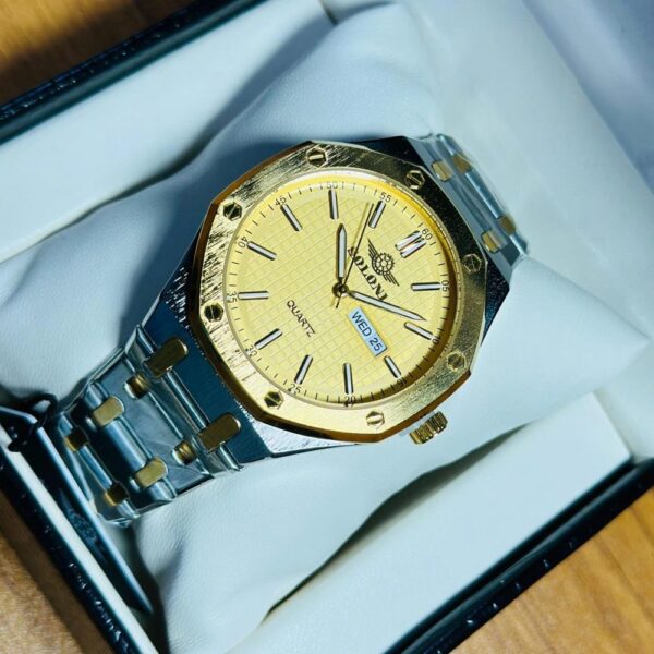Soloni 1012M For Men -Silver Gold with Premium Box | Rovelle