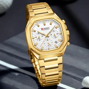 Curren 8459 CH – Gold For man | Rovelle