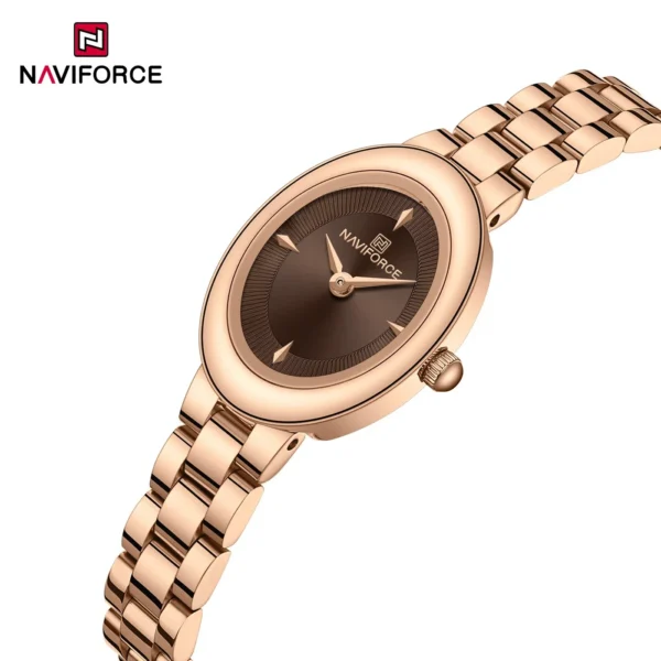 NAVIFORCE 5081 Ch Women Watch - Rose Brown | Rovelle