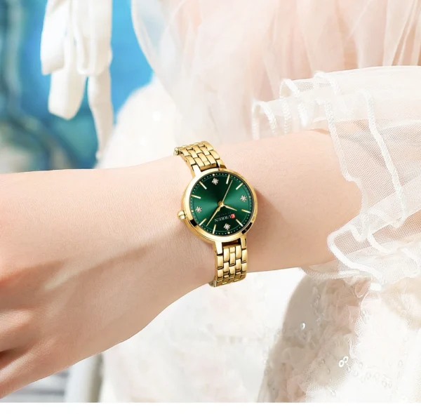 Curren 9106 Ladies Watch - Gold Green | Rovelle