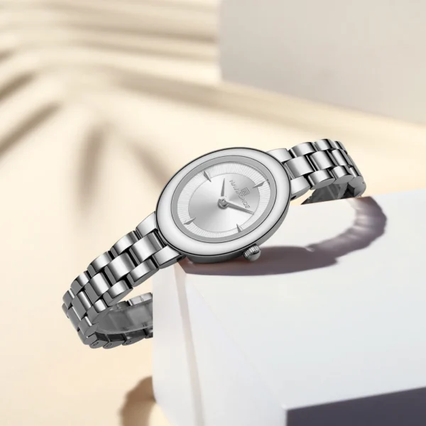 NAVIFORCE 5081 Ch Women Watch - Silver White | Rovelle