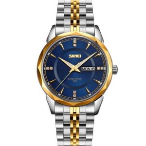 Skmei 9268 - Silver Gold Blue For Men | Rovelle