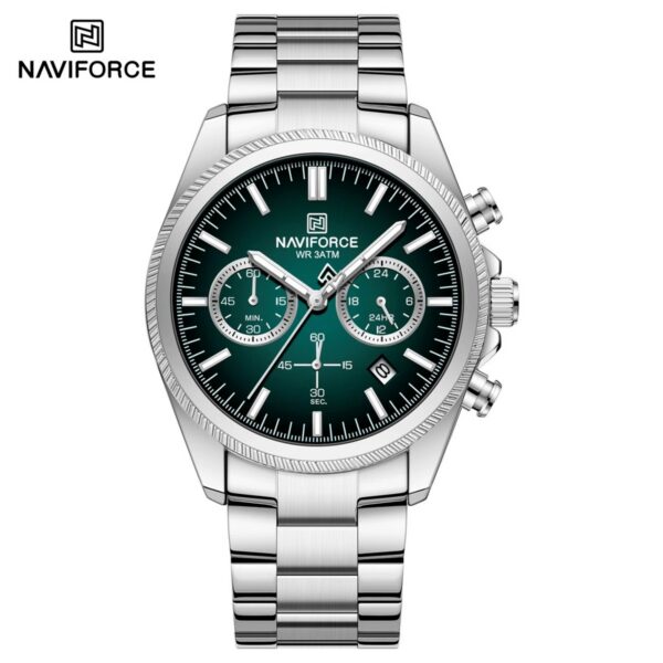 Naviforce 8082 CH For Men - Silver Green Naviforce 8082 CH For Men - Silver Green | Rovelle