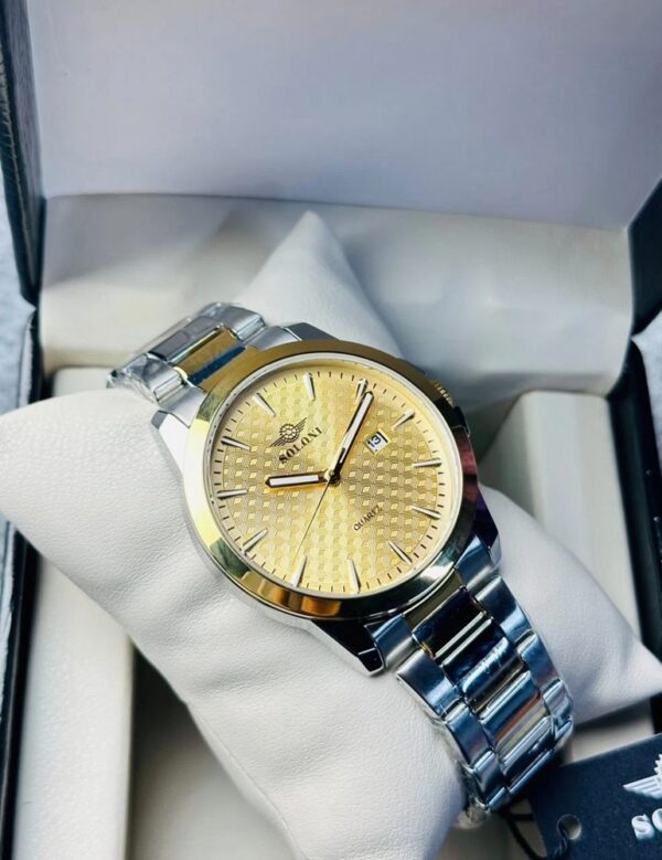 Soloni 1015 For Men - Silver Gold With Premium Box | Rovelle