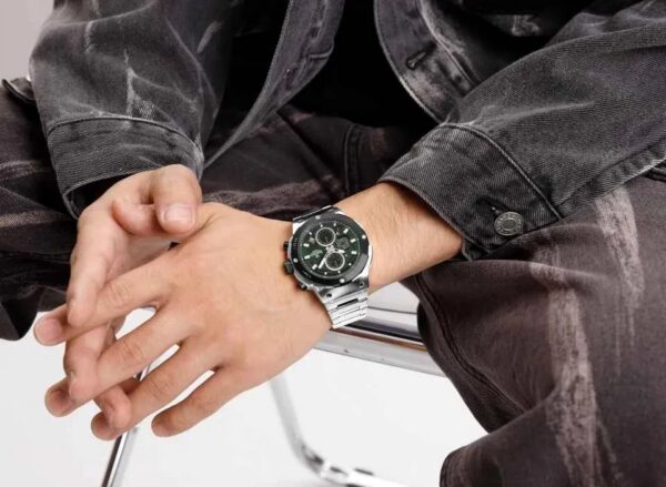 Naviforce 8072 For Men - Silver Green | Rovelle