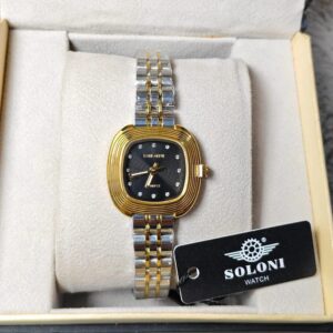 Soloni 1043 For Women - Silver Gold Black With Premium Box | Rovelle