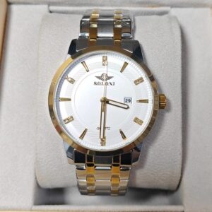 Soloni 1021 M For Men - Silver Gold White With Premium Box | Rovelle