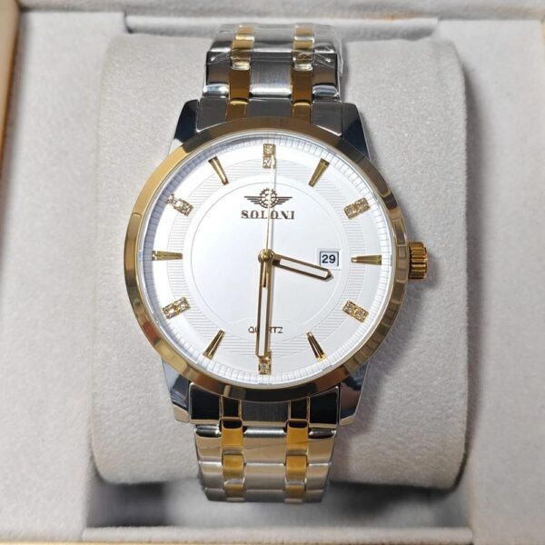 Soloni 1021 M For Men - Silver Gold White With Premium Box Soloni 1021 M For Men - Silver Gold White With Premium Box | Rovelle