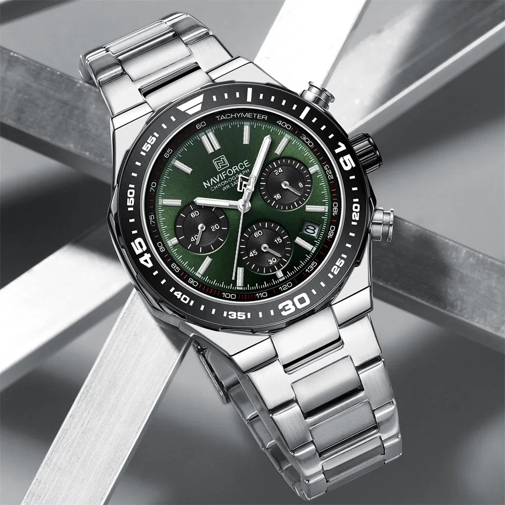 Naviforce 8049 - Sliver Green For Man