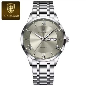 Poedagar 978 CH For Men - Silver Gray | Rovelle
