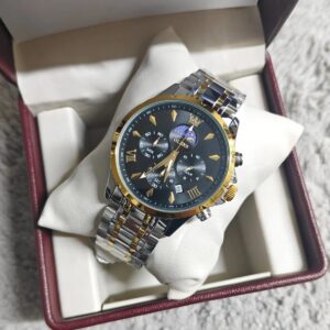 Olevs 3653 For Men - Silver Gold Black | Rovelle