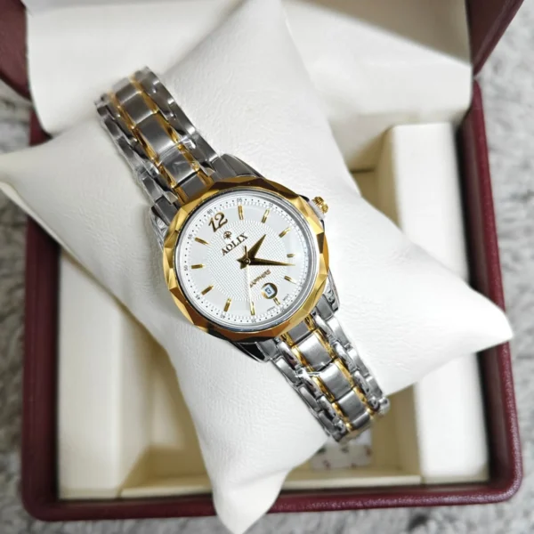 Aolix 9150 CH For Women Watch - Silver Gold White | Rovelle