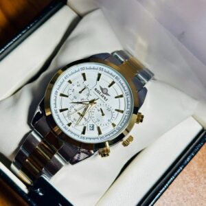 Soloni 3010 For Men - Silver Gold White With Premium Box | Rovelle