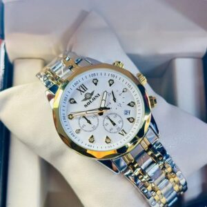 Soloni 3002 For Men - Silver Gold White With Premium Box | Rovelle