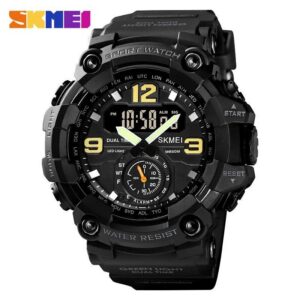 Skmei 1637 Men's Sport Watch- Black | Rovelle