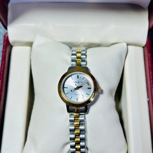 Soloni 1040 For Women -Silver Gold White With Premium Box | Rovelle
