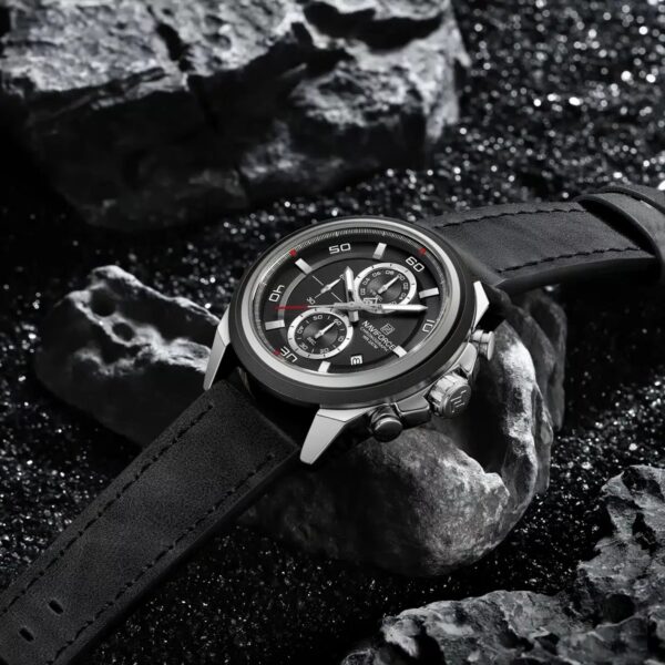Naviforce 8075 For Men - Silver Black | Rovelle