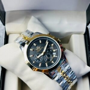 Soloni 3008 For Men - Silver Gold Black With Premium Box | Rovelle