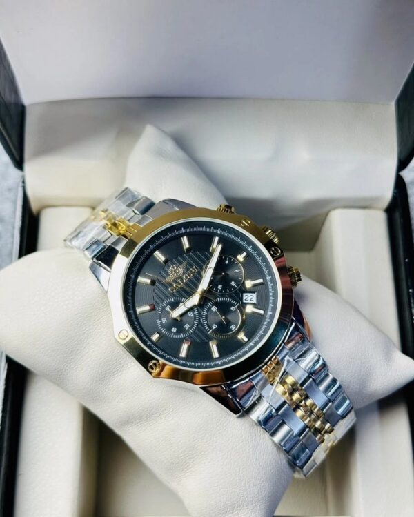 Soloni 3008 For Men - Silver Gold Black With Premium Box | Rovelle