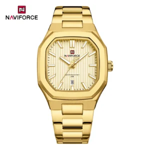 NAVIFORCE 9271 CH Men Watch - Gold | Rovelle