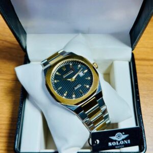Soloni 1014 For Men - Silver Gold Black With Premium Box | Rovelle