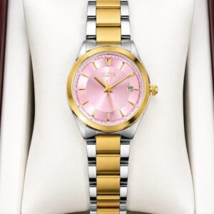 Oliya 835 Ladies Watch -Silver Gold Pink | Rovelle