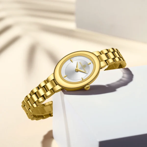 NAVIFORCE 5081 Ch Women Watch - Gold White | Rovelle
