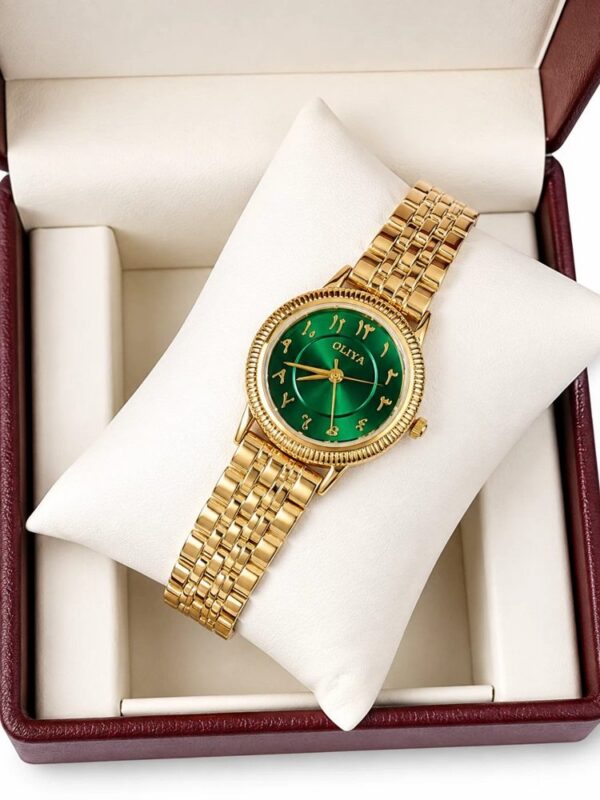 Oliya 2055 Ladies Watch -Gold Green | Rovelle