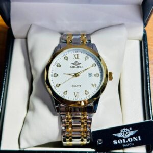 Soloni 1001 For Men - Silver Gold White With Premium Box | Rovelle