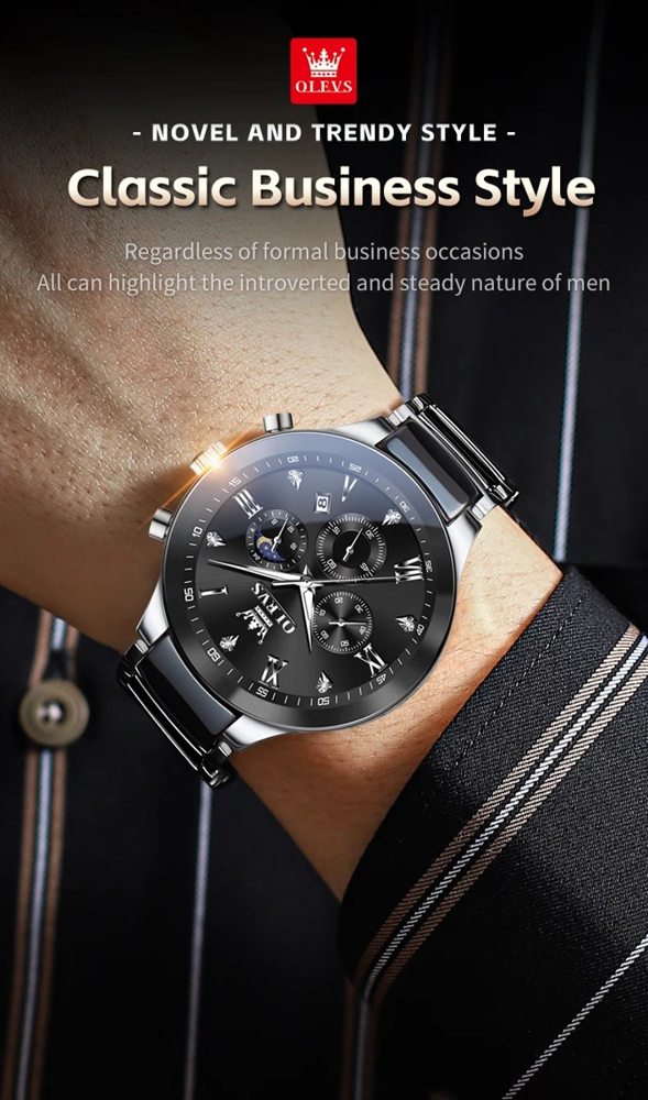 Olevs 7004 CH For Man - Gold Black | Rovelle