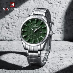 Naviforce 8032 CH - Silver Green For Men | Rovelle
