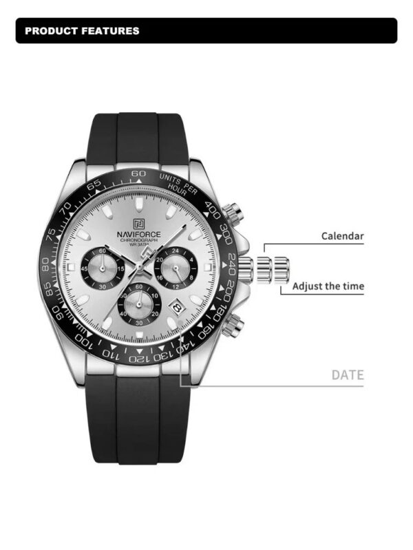 Naviforce 8054 - Black White | Rovelle