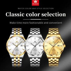Olevs 5598 CH - Gold Blue For Men | Rovelle