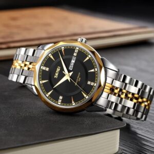 Skmei 9268 - Silver Gold Black For Men | Rovelle