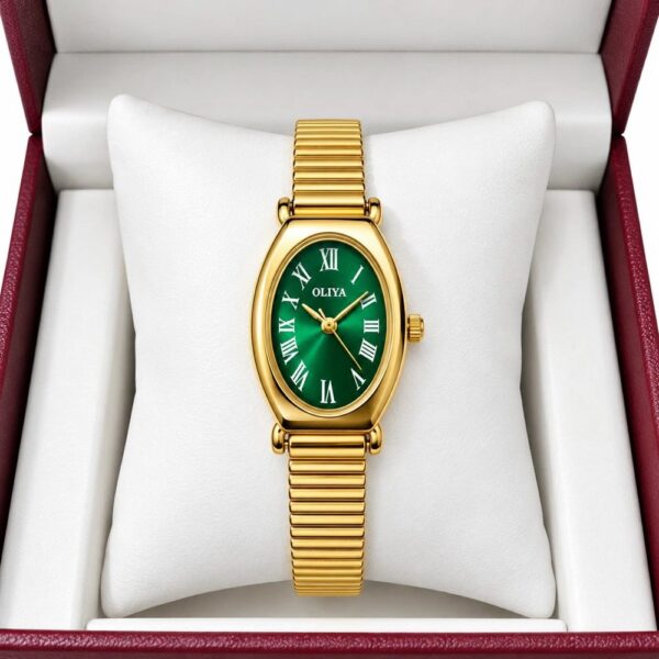 Oliya 88532 Ladies Watch - Gold Green | Rovelle