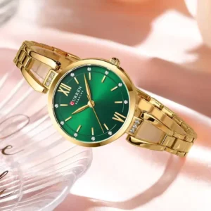 Curren 9092 CH For Women - Gold Green | Rovelle